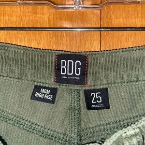 Corduroy green pants